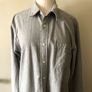 Muji simple grey 100% cotton buttonup shirt (M)